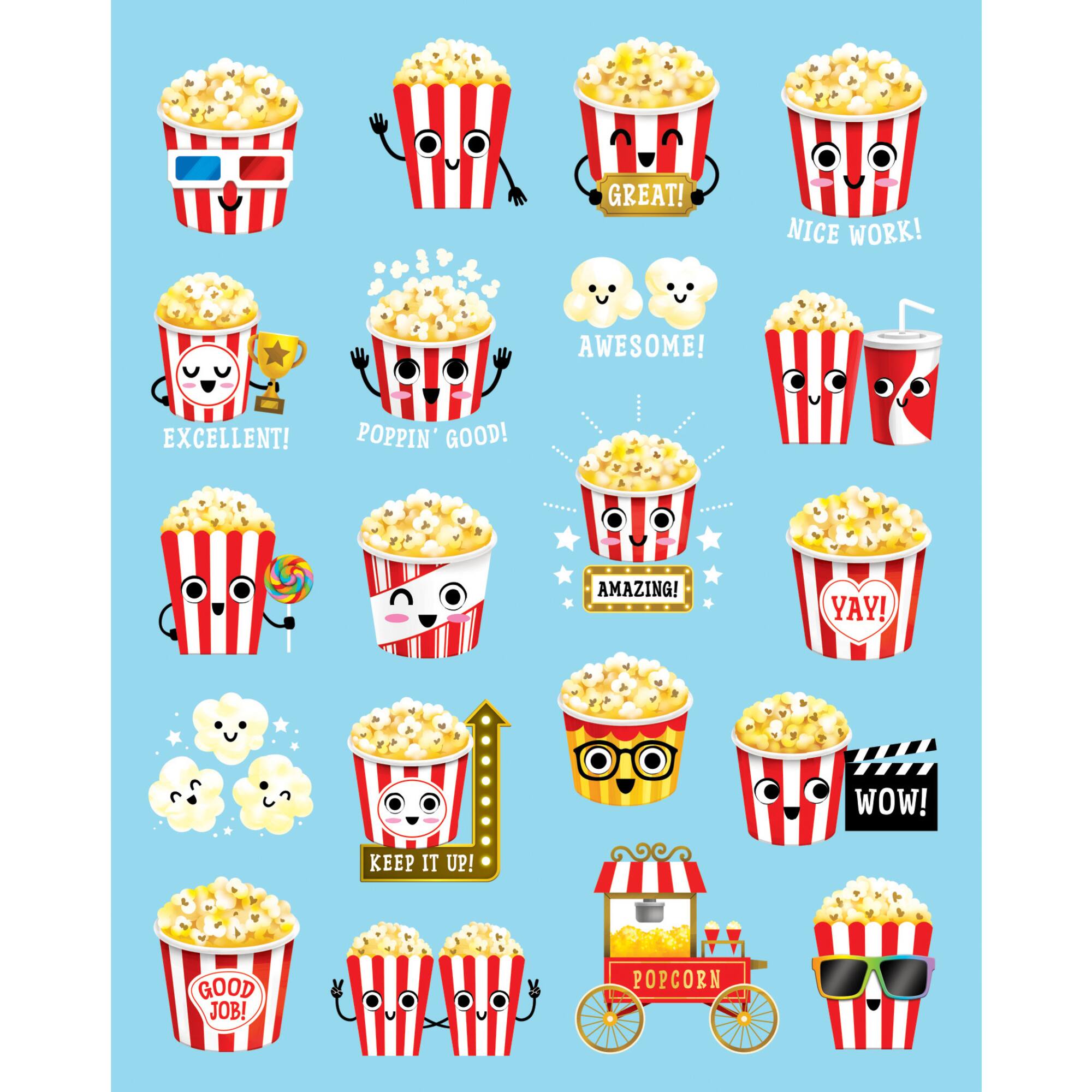 Teacher Created Resources® Popcorn Smelly Stickers, 6 Packs of 120